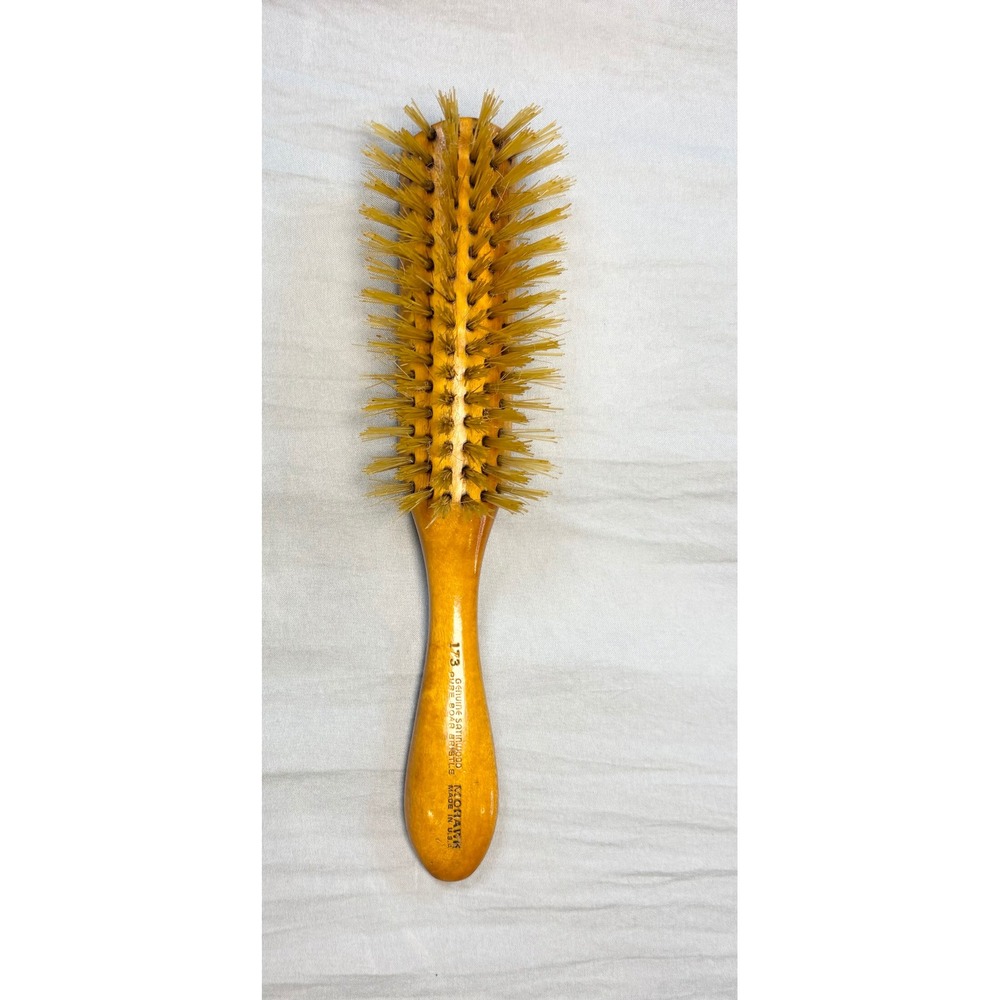 Vintage Mohawk 173 Genuine Satinwood Pure Boar Bristle Hair Brush Made in USA